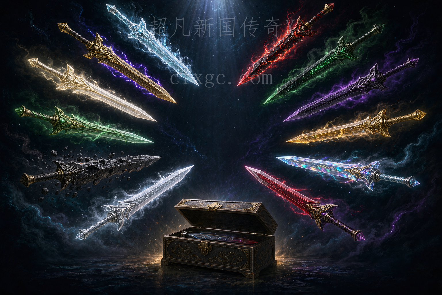 属性飞剑环绕剑匣 · 概念主视觉