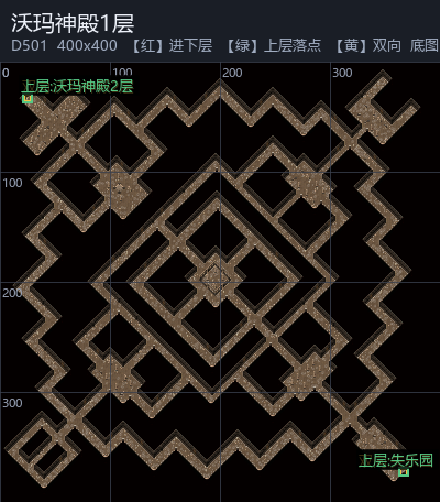 沃玛神殿1层 走法图