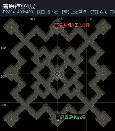 雪原神宫4层 走法图