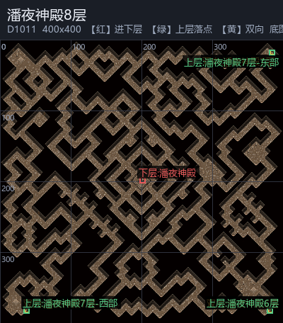 潘夜神殿8层 走法图